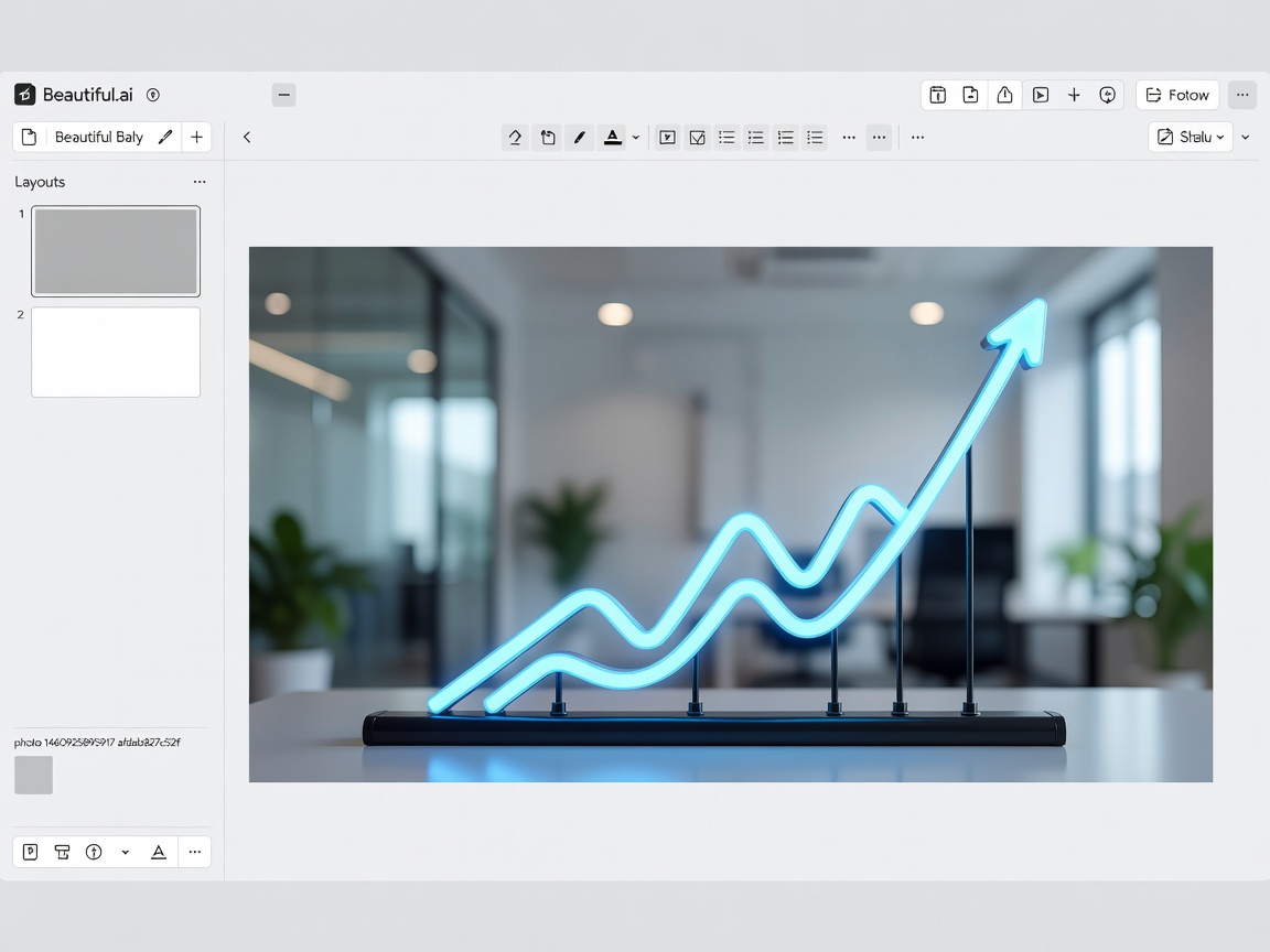 Beautiful.ai slide deck automated layout preview